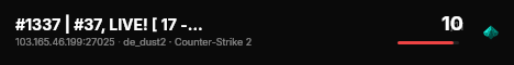 #1337 | #37, LIVE! [ 3 - 7 ] live status badge
