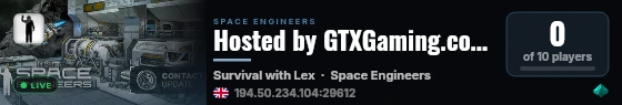 Hosted by GTXGaming.co.uk live status badge