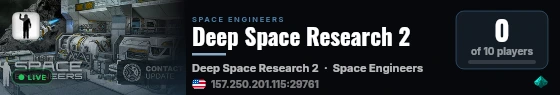 Deep Space Research 2 live status badge