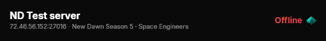 ND Test server live status badge