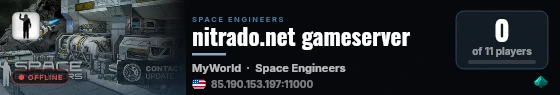nitrado.net gameserver live status badge