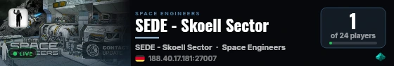 SEDE - Skoell Sector live status badge