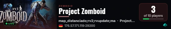 Project Zomboid live status badge