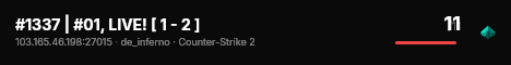 #1337 | #01, LIVE! [ 0 - 2 ] live status badge