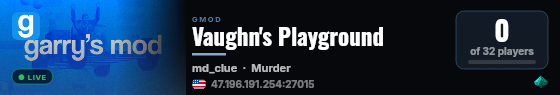 Vaughn's Playground live status badge