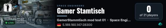 Gamer Stamtisch live status badge