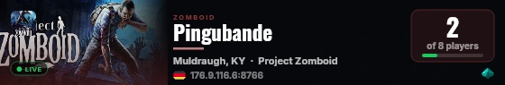 Pingubande live status badge