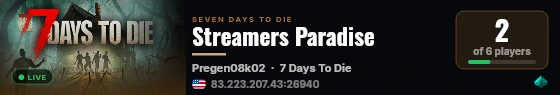 Streamers Paradise live status badge