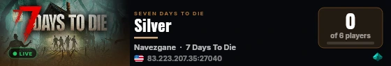 Silver live status badge