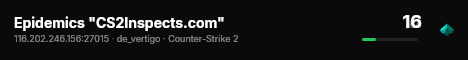 Epidemics "CS2Inspects.com" live status badge