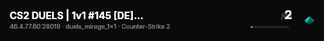 CS2 DUELS | 1v1 #145 [DE] — CYBERSHOKE.NET (ONLY MIRAGE) live status badge