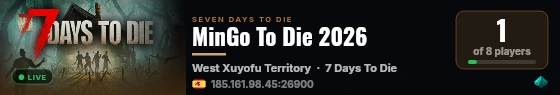 MinGo To Die 2026 live status badge