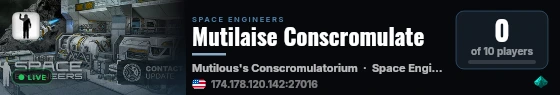 Mutilaise Conscromulate live status badge