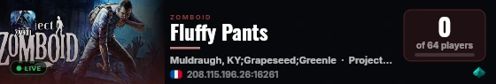 Fluffy Pants live status badge