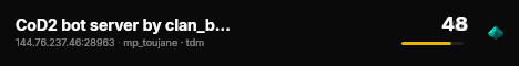 CoD2 bot server by clan_banderos.de live status badge