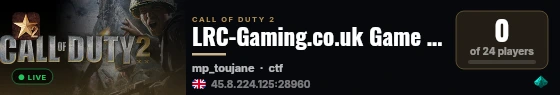 LRC-Gaming.co.uk Game Server live status badge