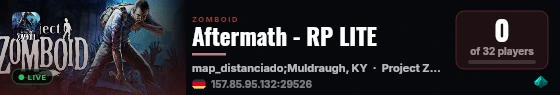 Aftermath - RP LITE live status badge