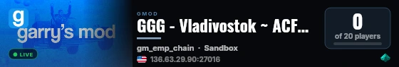 GGG - Vladivostok ~ ACF5 Development live status badge