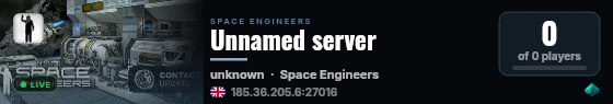 Unnamed server live status badge