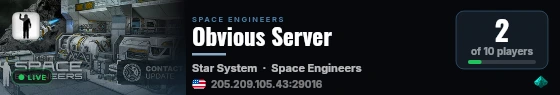 Obvious Server live status badge