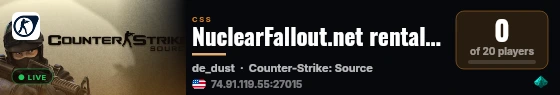 NuclearFallout.net rentals - New server live status badge