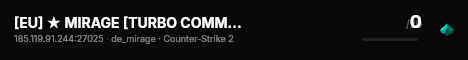 [EU] ★ MIRAGE [TURBO COMMUNITY | !skins !gloves] live status badge