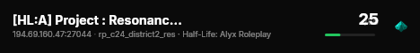 [HL:A] Project : Resonance | City 24 | discord.gg/hlarp live status badge