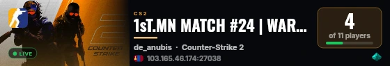 1sT.MN MATCH #24 | LIVE [6-12] live status badge