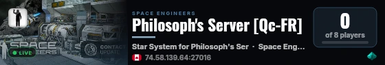 Philosoph's Server [Qc-FR] live status badge