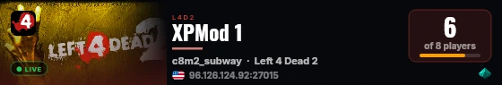 XPMod 1 live status badge