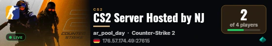 CS2 Server Hosted by NJ live status badge
