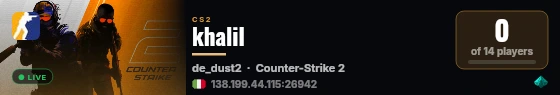 khalil live status badge