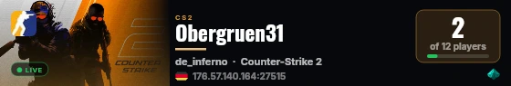 Obergruen31 live status badge