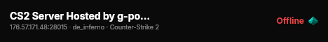 CS2 Server Hosted by g-portal.com live status badge