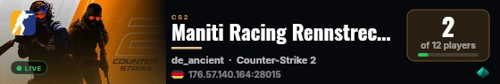 Maniti Racing Rennstrecke - Hosted by g-portal.com live status badge
