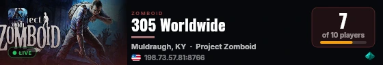 305 Worldwide live status badge