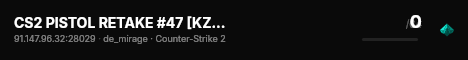 CS2 PISTOL RETAKE #47 [KZ] — CYBERSHOKE.NET live status badge