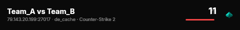 Team_A vs Team_B live status badge