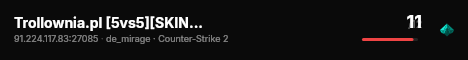 Trollownia.pl [5vs5][SKINS][RANKS][STATS][GOTV] @ 1shot1kill.pl live status badge