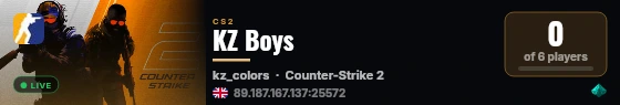 KZ Boys live status badge