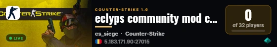 eclyps community mod classic live status badge