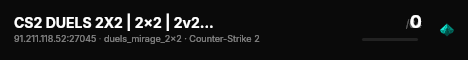 CS2 DUELS 2X2 | 2x2 | 2v2 #11 [UA] — CYBERSHOKE.NET (ONLY MIR live status badge