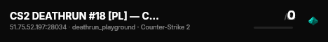 CS2 DEATHRUN #18 [PL] — CYBERSHOKE.NET (EASY) live status badge