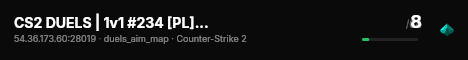 CS2 DUELS | 1v1 #234 [PL] — CYBERSHOKE.NET (ARENA MAPS) live status badge