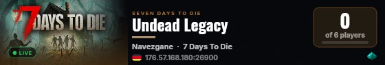 Undead Legacy live status badge