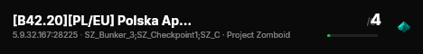 [B42.20][PL/EU] Polska Apokalispa Zomboid PvE/PvP/Safezone live status badge