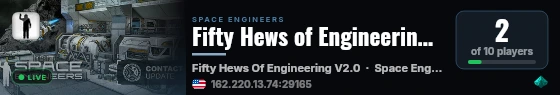 Fifty Hews of Engineering V2.0 live status badge