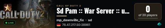 Sd Pam :: War Server :: unionsqd.eu :: pingperfect.com live status badge