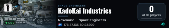 KadoKai Industries live status badge