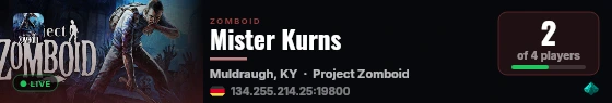 Mister Kurns live status badge